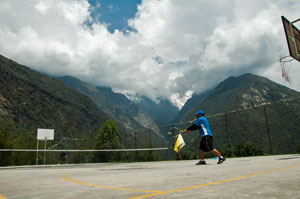 Shooting Hoops in the Mountain