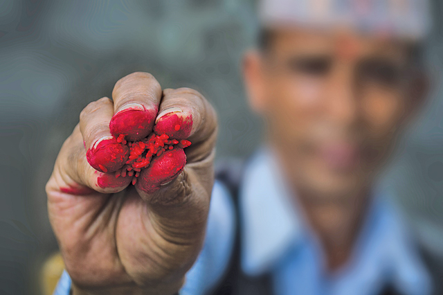 Crimson dots of faith