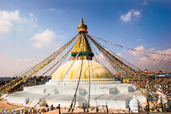 Studying Buddhism in Bouddhanath